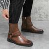 Fashion British Style Fashion Men Knight Boots Trendy designer style Party daily outdoor leisure merchant motorcycle men's Walk boot