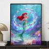 Disney Little Mermaid Ariel Diamond Paint Art Kit Mosaic Painting Diamond Art Home Room Decor Gift
