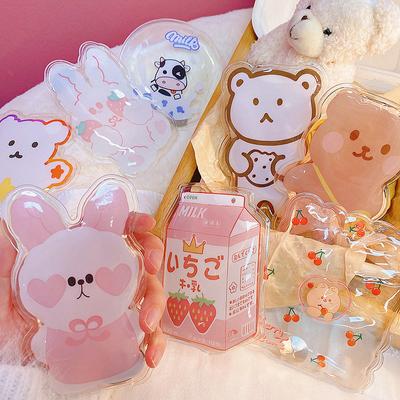 Reusable Instant Heating Pad Cartoon Portable PVC Hand Warmer Mini Cute Self-Heating Pack for Kids Christmas Gift