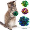 PET SHOW 20 Pcs Cat Crinkle Toy Ball 2.5inch Mylar Cat Pounce Chase Toys Colorful Paper Ball Chase Training Activity for Cats Kittens