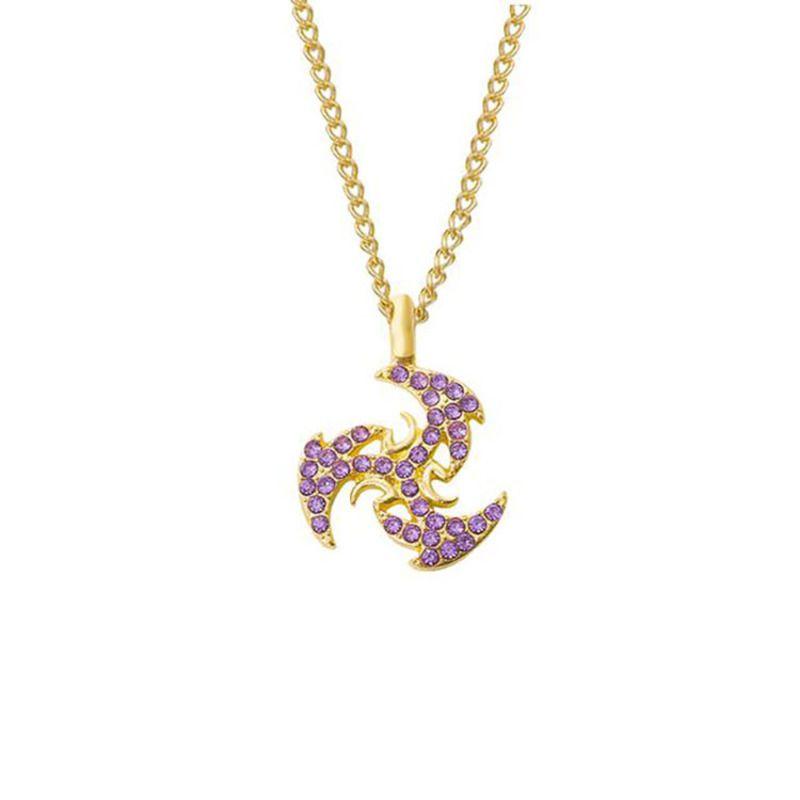 Genshin Impact Vision Element Diamond Pendant Necklace Alloy Chain Zircon Inlaid