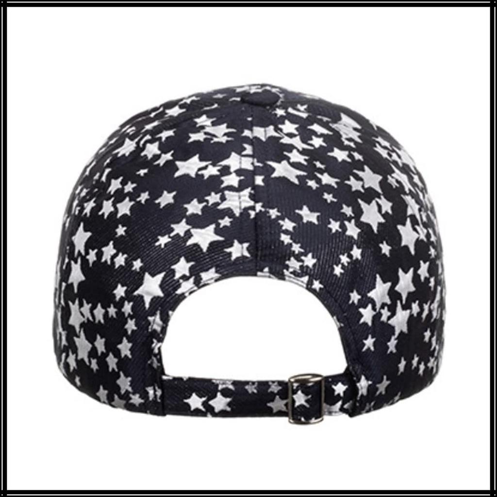 Cap with star CA694 [White Fang] pattern, sports, running, outdoor, women, men, (black)