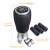 Arenbel 5 Speed PU Shifter Head Gear Shift Stick Shift Lever Knob Manual Car Universal Black Red