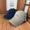 Retro Washed Baseball Cap Men's and Women's Simple Three-dimensional Embroidery Widened Brim Modified Face Commuter Cap