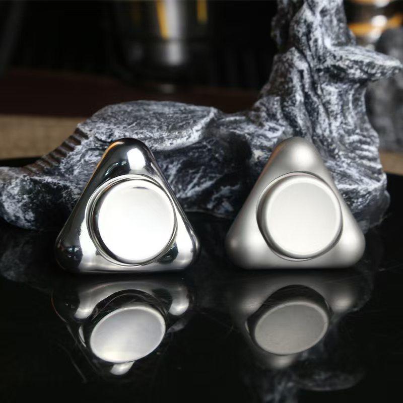 Stainless Steel Fidget Spinner 3-Point Silent Gyro Rotator for Stress Relief - Bulk EDC ADHD Focus Toys for Adults Office Gifts