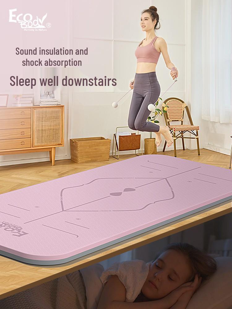 Antibacterial Non-Slip Yoga Mat for Girls - Shock Absorption, Sound Insulation, Vibration Damping, Thick for Home - Free Shipping