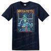 Skeleton Officer Launch Button T Shirt Graphic Art Heavy Metal Tee
