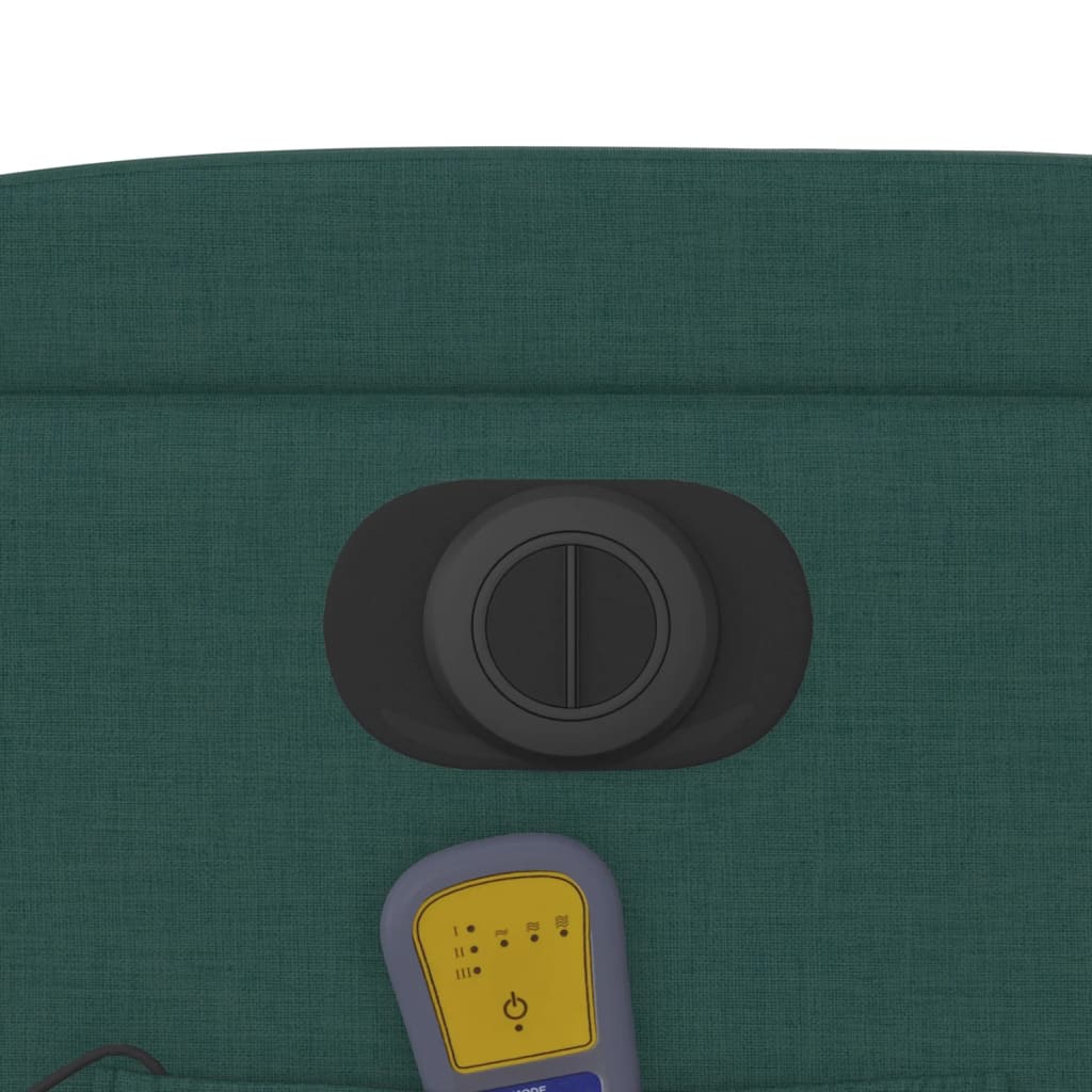 Electric Massage Chair Dark Green Fabric