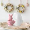Osterhase Silikonform Niedlich Lustig Antihaftbeschichtet, 3D Hase Teetasse Kerzenform DIY Handwerk Herstellung Hase Frühling Dekoration