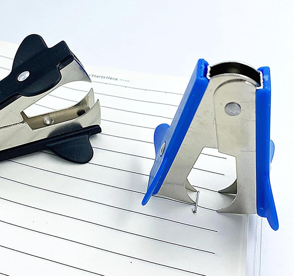Staple Remover, 6 Pcs Random Color 2.2 Inch x 1.6 Inch Stainless Steel Nail Puller for Office and Home