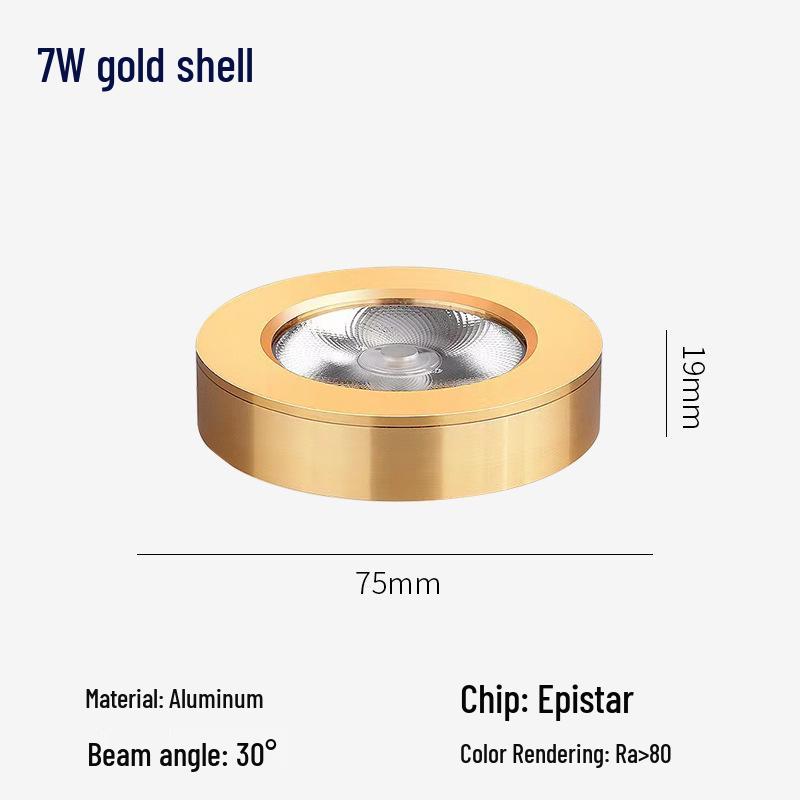 Three Pines Ultra-Thin LED Surface-Mounted Mini Spotlight for Ceiling, Wine Cabinet, and Wardrobe