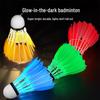 Luminous Windproof Nylon Badminton Shuttlecock with Fluorescent Light Strip for Outdoor Night Training