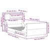 Solid Wood Bed without Mattress 75 x 190 cm Pine Wood