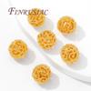 8mm 10mm Beads,Separators For Bracelets 18K Gold Plated Spacer Beads,Round Beads,DIY Jewelry Accessories,Necklace Findings