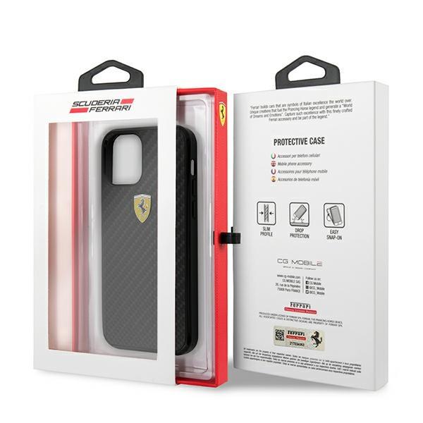 Ferrari Fercahcp12Sbk Iphone 12 Mini5,4 Czarny/Black Hardcase On Track Real Carbon