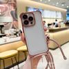 Electroplated space case diagonal span lanyard suitable for iphone17ProMax mobile phone case Apple 15 anti-drop 16 protective case