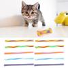 25Pcs Kitten Chew Toy Teething Soft Woven Cats Toy Interactive Attractive Woven Tube Shape Teething Toy