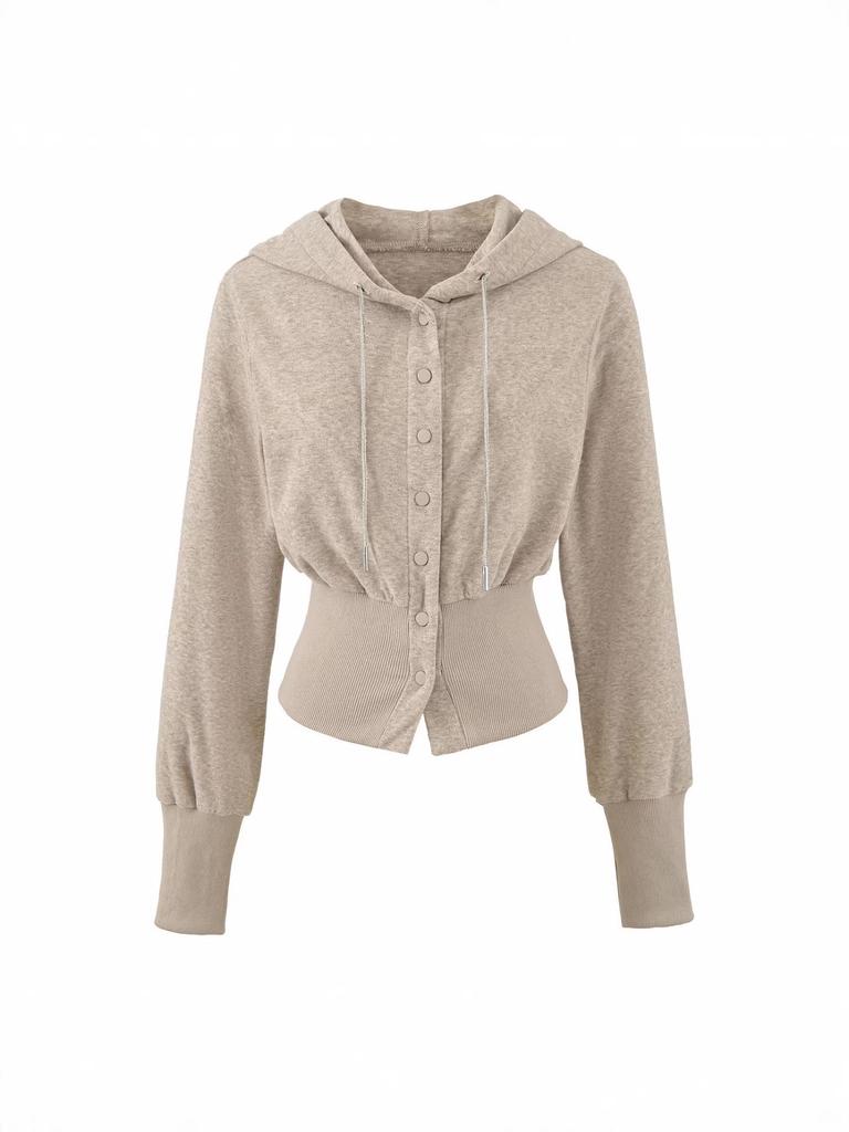 Spring 2026 Women's Diamond Chain Hooded Cardigan & Flare Pants Set