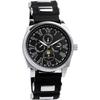 Wristwatch Moon Phase Multi-Calendar 5 ATM Water Resistant Business Formal Men's Rubber Band Limited Edition Black Silver