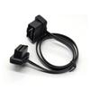 100cm 60cm Flach Dünn Wie Nudel OBD2 OBDII OBD 16-Pin ELM327 Stecker Auf Buchse Winkelverlängerungskabel Diagnose-Scanner-Anschluss