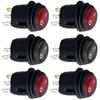 Rocker Round Switch SPST KCD1 Waterproof 2 3Pin Vehicle 6A 250VAC 10A 125VAC LED