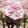 1PC Heart Flowers Umbrella-8-Rib Reinforced, Automatic Open, Lightweight & Durable, Fashion Accessory for Outdoor, J0374