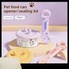 Food Grade Pet Can Lid with Spoon Multifunctional Can Opener Sealed Fresh Keeping Cover Reusable for Dog Cat Canned Food Pet Supplies
