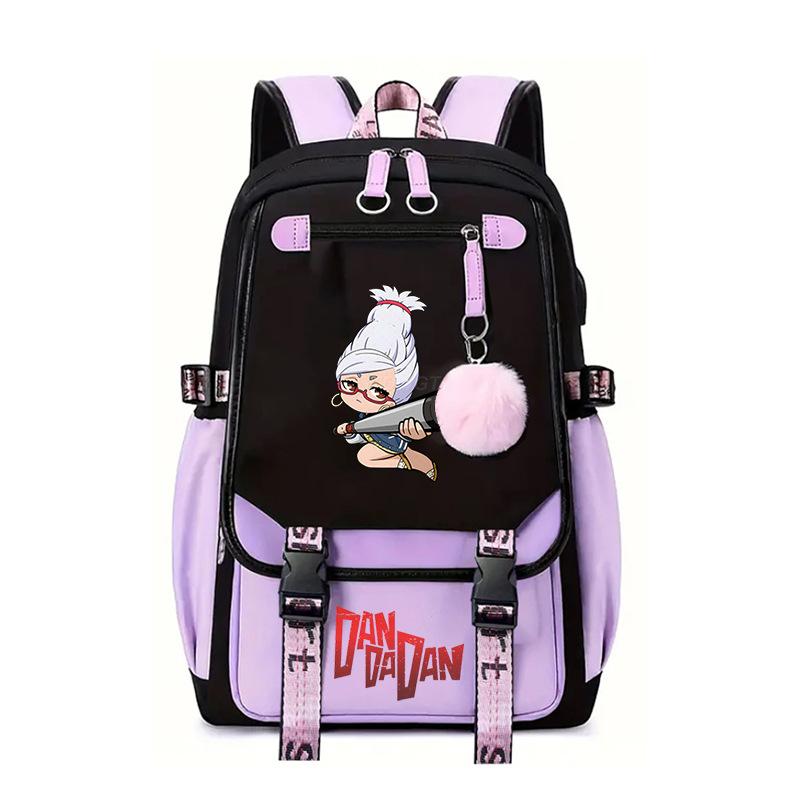 The New Dandadan Bold Party Surrounding Printing Trend Junior High School Students Large-capacity Leisure Schoolbag