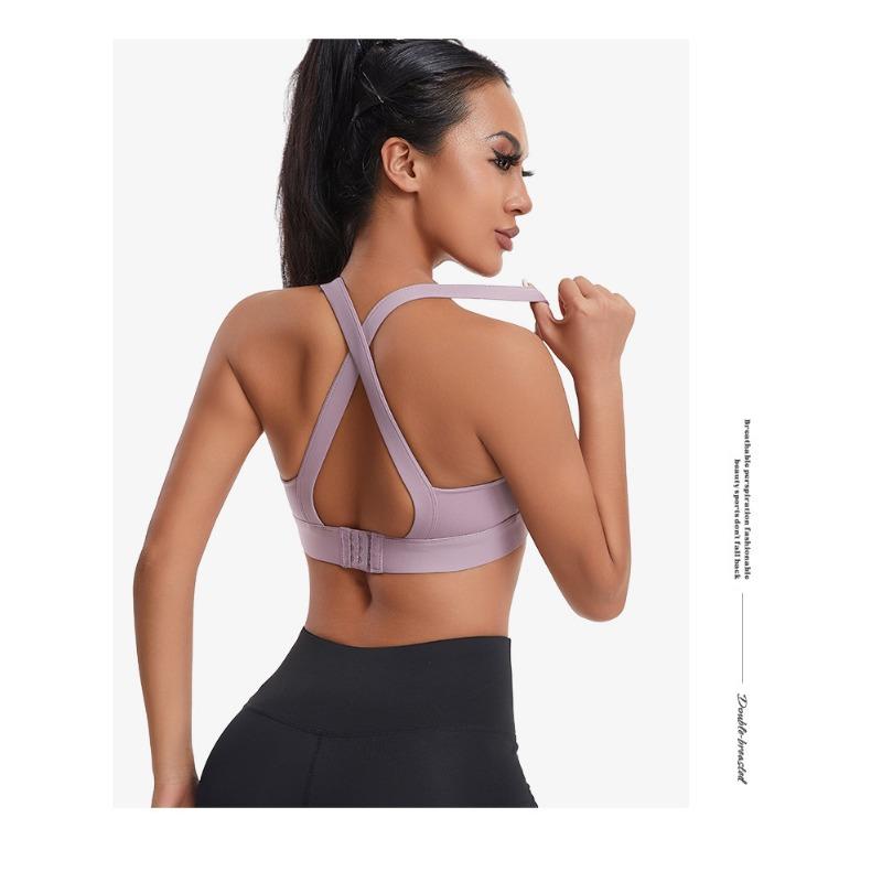 Damen S Sport-BH mit hohem Halt und Kreuzrücken für Fitness, Laufen, Yoga
