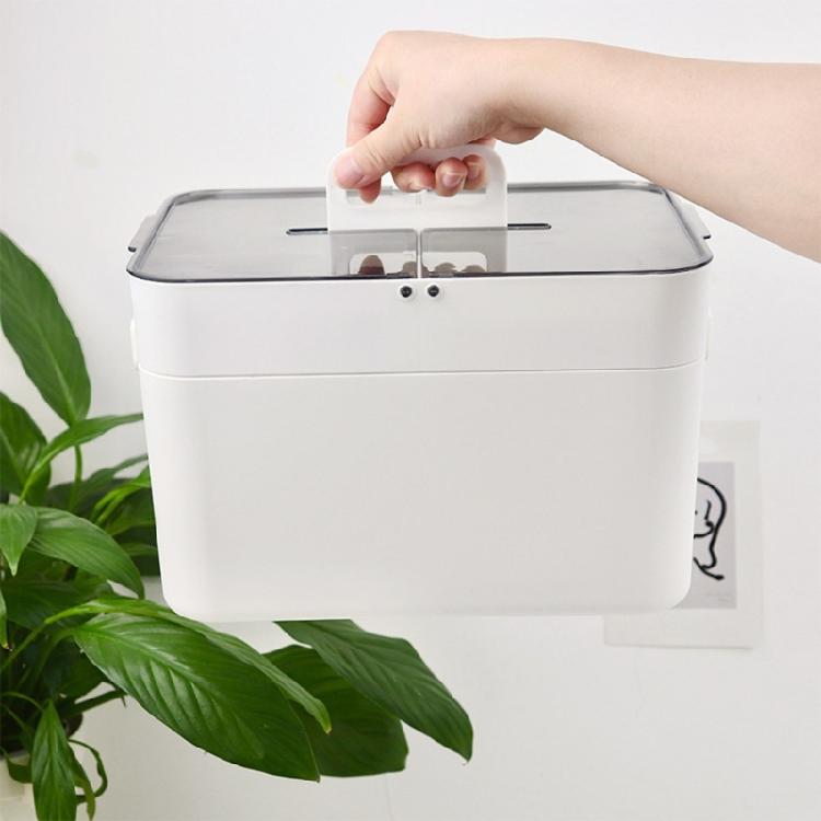 Plastic Storage Box 2 Tier Compartment Multifunctional Makeup Cosmetic Tolietry