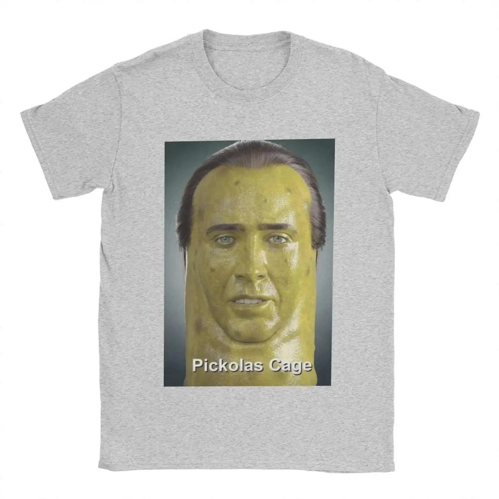 Herren Picolas Cage Nicolas Cage T-Shirts Reine Baumwolle Kleidung Lustige Kurzarm Rundhals T-Shirts Bedrucktes T-Shirt