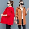 WTEMPO Hooded Windbreaker Women's Mid-length Coats Spring Sunscreen Clothing Female Korean Loose Large Size Baseball Uniforms