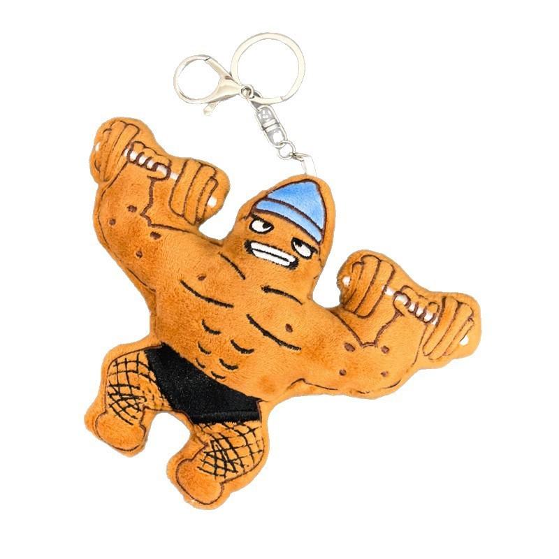 Creative Cartoon Plush Keychain For Gym Bags With Pp Cotton Filling