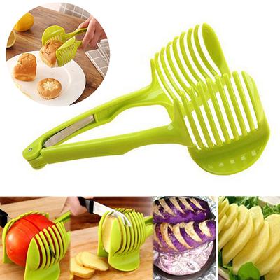 Aluminum Alloy/Plastics Kitchen Handheld Orange Lemon Slicer Tomato Cutting Clip Fruit Slicer Onion Slicer Kitchen Item Tools