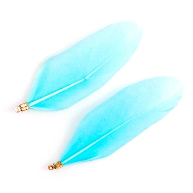 20 stk/pose 17 farger Naturlig gåsefjær Charms Anheng Ørepynt Charms For Diy Halskjede Armbånd Smykker Making 60 -70cm