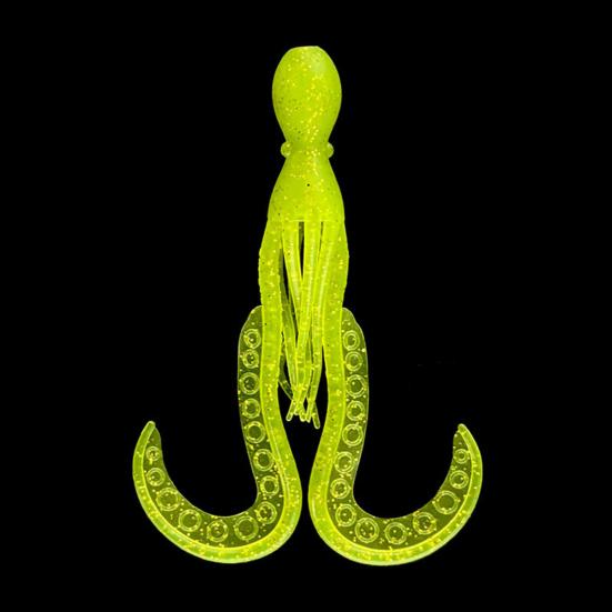 10Pcs 11CM/4.2G Luminous Soft Octopus Bait Colorful TPE Glow-in-the-dark Realistic Bionic Artificial Squid Lure Saltwater Freshwater Trolling