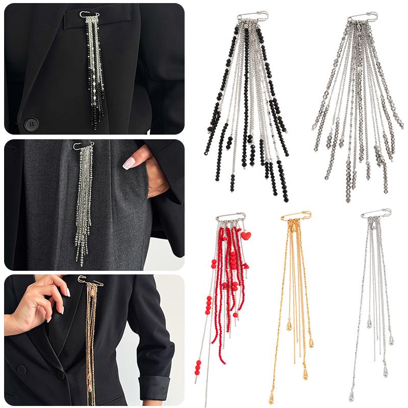 1 pièce Luxe discret Multi-fonctionnel Cadeaux Ensemble Alliage Gland Perlé Broche Gland Léger Boucle Fixe Exquise Élégance
