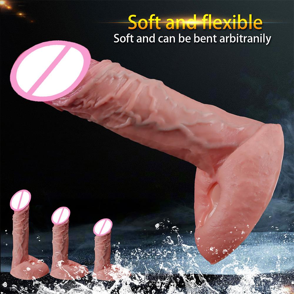 Super Simulation Men's Bold and Bold Penis Ring Lock Essence Delay Fierce Men Dildos Sets of Couple Sex Toys