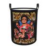 Custom Bruno Mars Retro Collage Laundry Basket Foldable Toy Clothes Hamper Storage Bin for