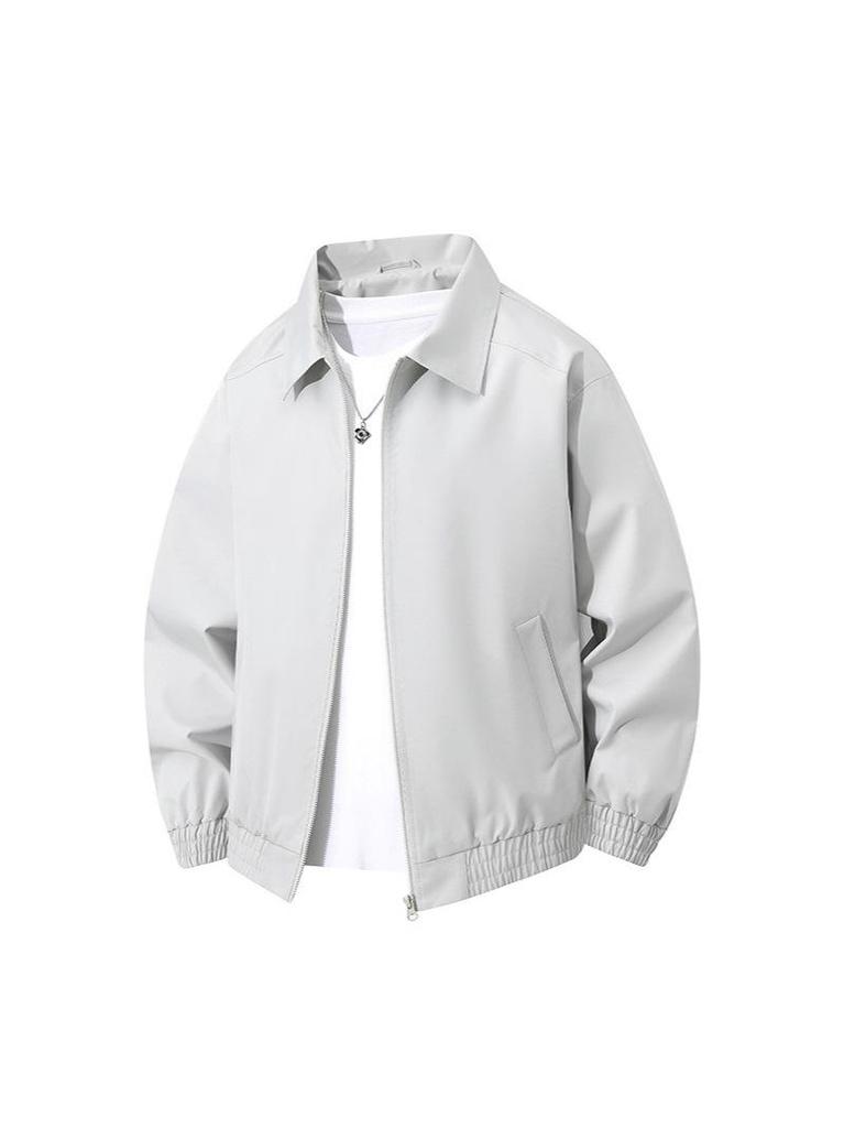 Men's Versatile American Style Windbreaker Jacket - Casual Spring/Autumn Fashion Lapel Coat
