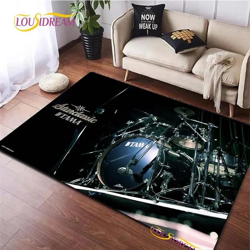 Fashion Brand Drums Carpet for Living Room Bedroom Rugs Kids Kitchen Door Unslip Floor Mats Birthday Gift Photography Props Rug