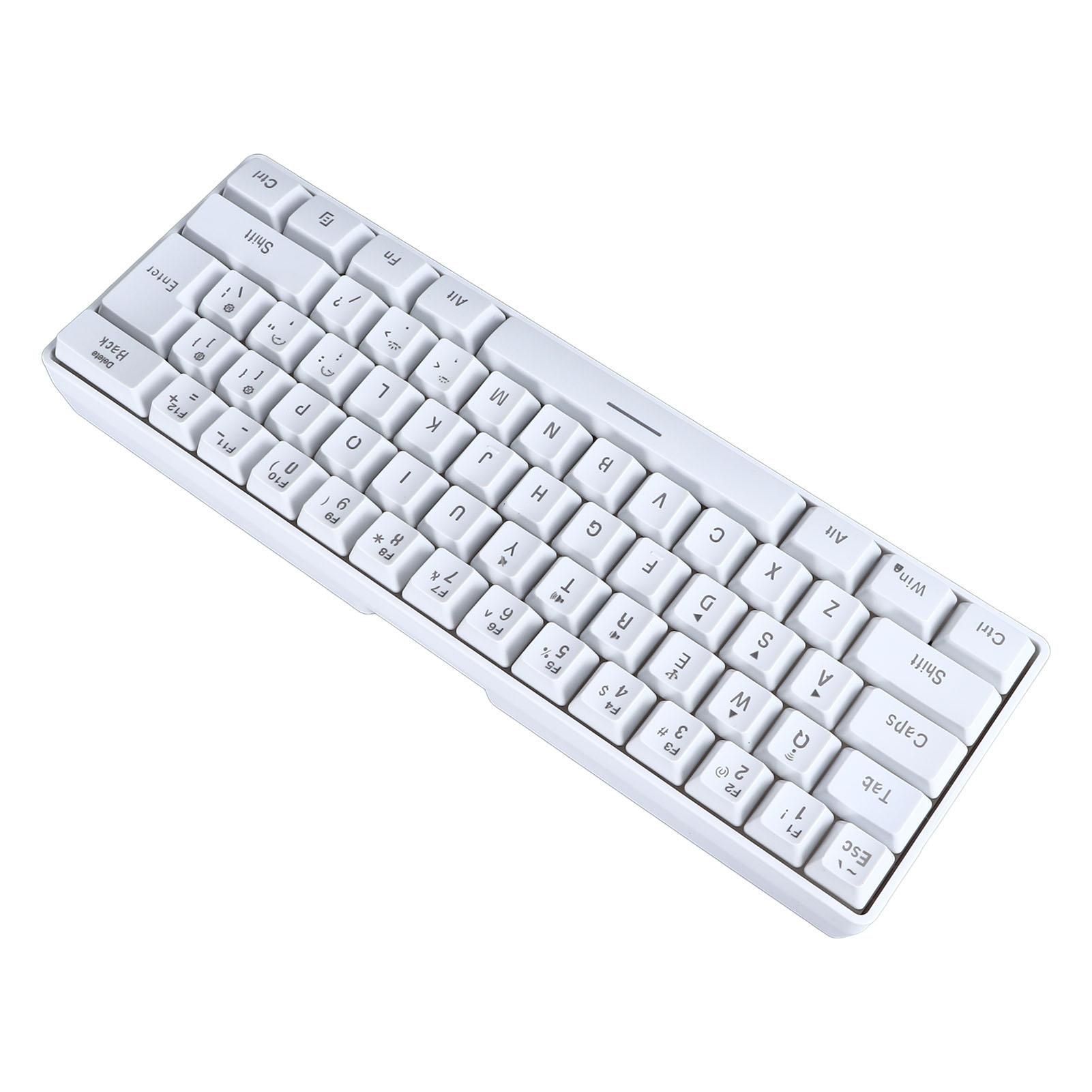 

61 Keys Gaming Keyboard 2.4G Wired 3 Modes Keyboard RGB Backlit Membrane Keyboard for Home Dormitory