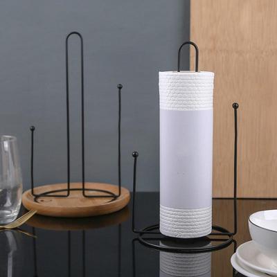 Kitchen Roll Holder Iron Black Paper Towel Holder Toilet Roll Paper Towel Rack Stand for Kitchen Bat