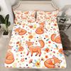 Set Copripiumino Volpe Pelosa Stampa Animale Selvatico Inverno Freddo, Set Biancheria da Letto Decorativo 3 Pezzi con 2 Federe, Dimensioni Singolo Matrimoniale King