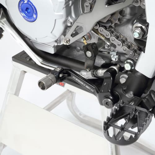 ZETA RACING SEROW250/XT250X/TRICKER Revolver Shift Lever Black High Strength Durability 6 Level Adjustment Anti-Slip Knurling Dirtfreak F6741 (Old Mod