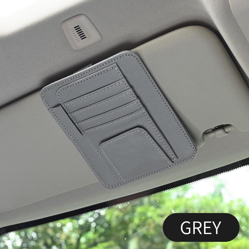 Car Sun Visor Point Organizer Storage Pocket Pouch Bag IC Card Glasses Storage Holder Clip Stowing Tidying Auto Car Accessories