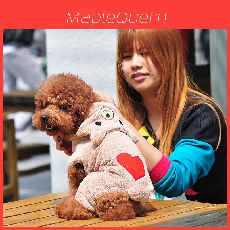 Cozy Fleece Bear Costume For Small Dogs Perfect For Winter And Autumn Days