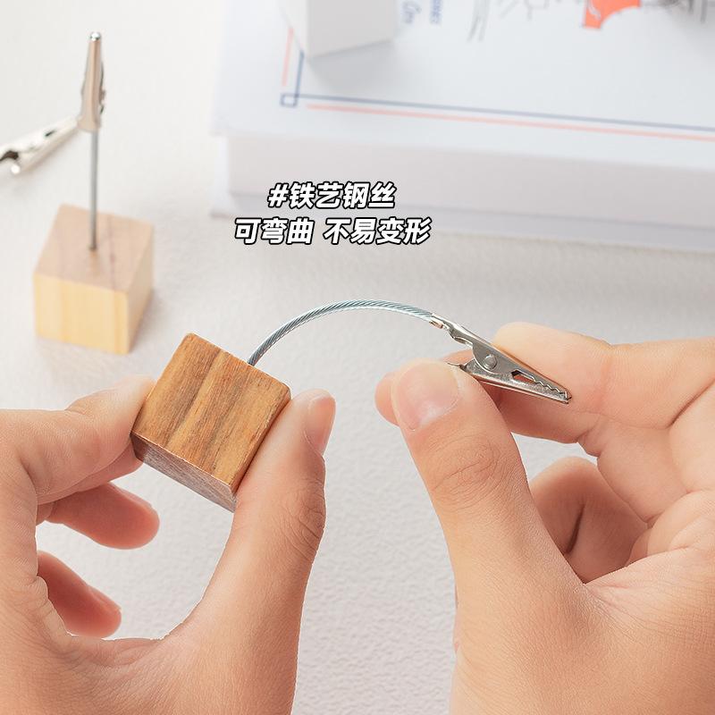 1 Pièce Clip Décoratif en Bois Rétro Simple pour Notes Autocollantes Photos de Bureau Clip Poisson Porte-Cartes Message Luxe