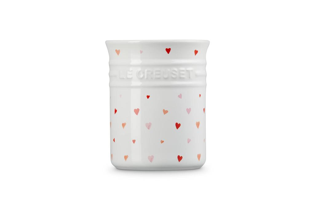 Le Creuset Utensil Clock, Heart, White, Kitchen Utensil Holder [Official Japanese Product]