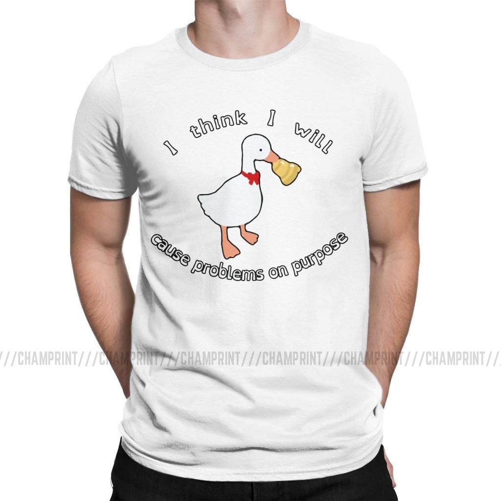 Men Cause Problems On Purpose T Shirt Untitled Game Funny Cute Kawaii Clothing Funny O